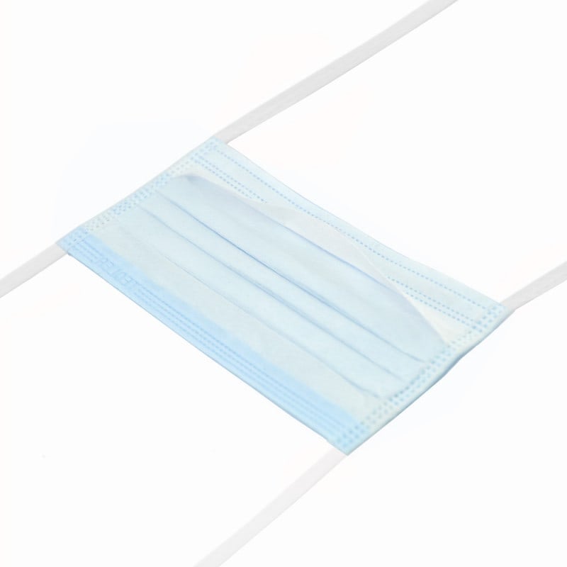 Surgical Mask for Lens Wearers ear loops | light blue