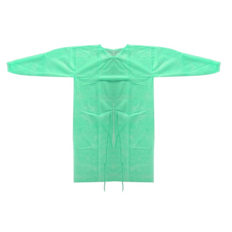 Disposable Gown made from PP Fleece green