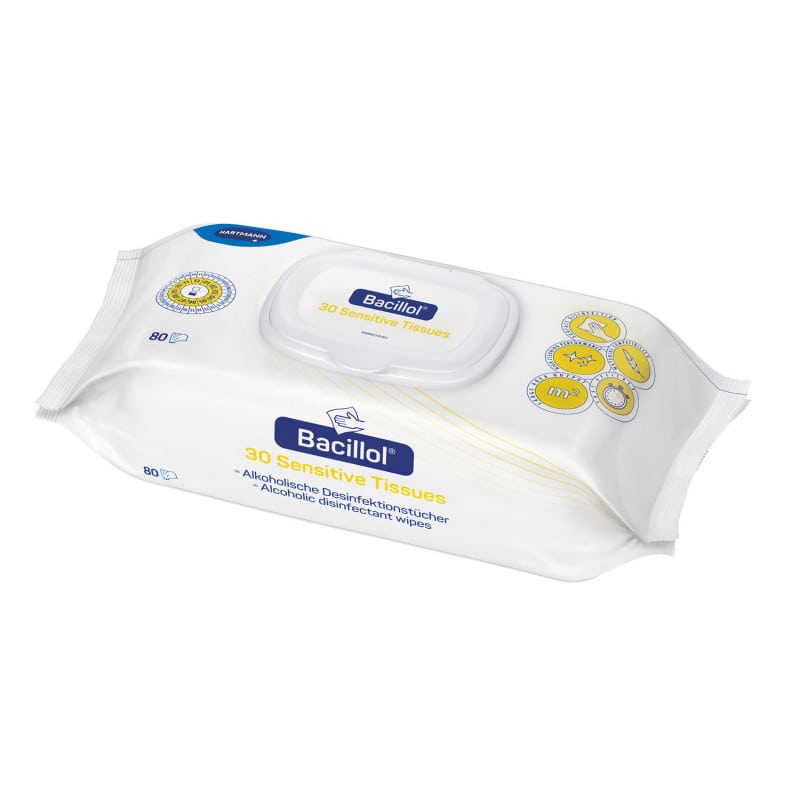 Bacillol 30 Sensitive Tissues, Flowpack 80 Wipes (18 x 20 cm)