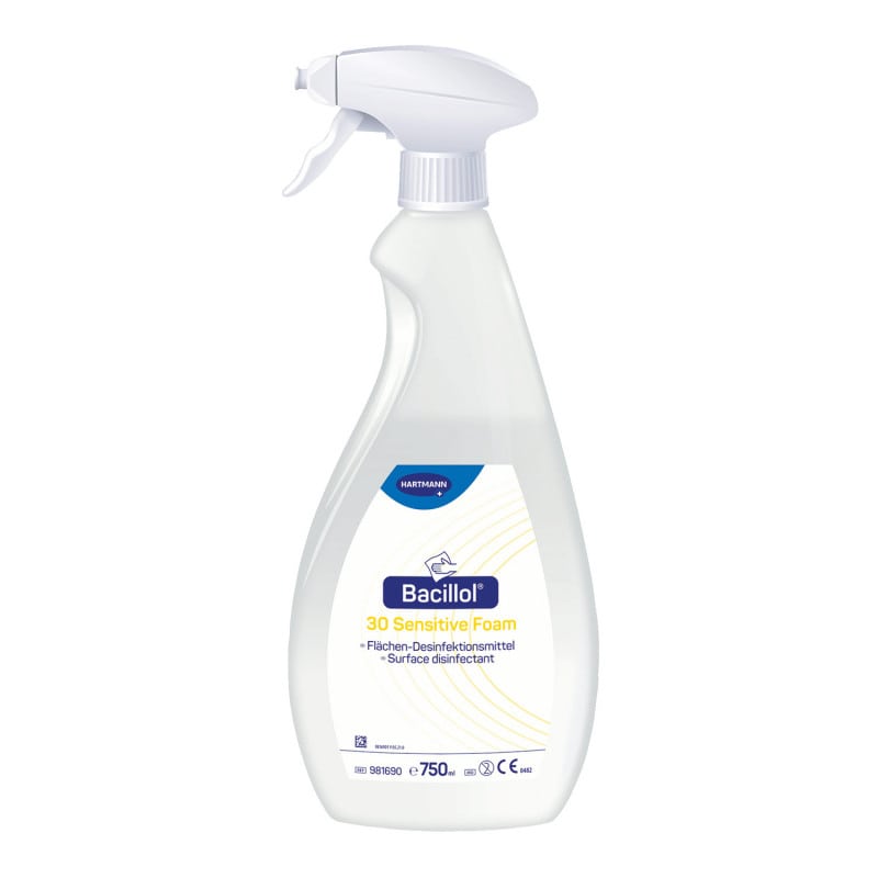 Bacillol 30 Sensitive Foam Surface Disinfectant 750 ml spray bottle