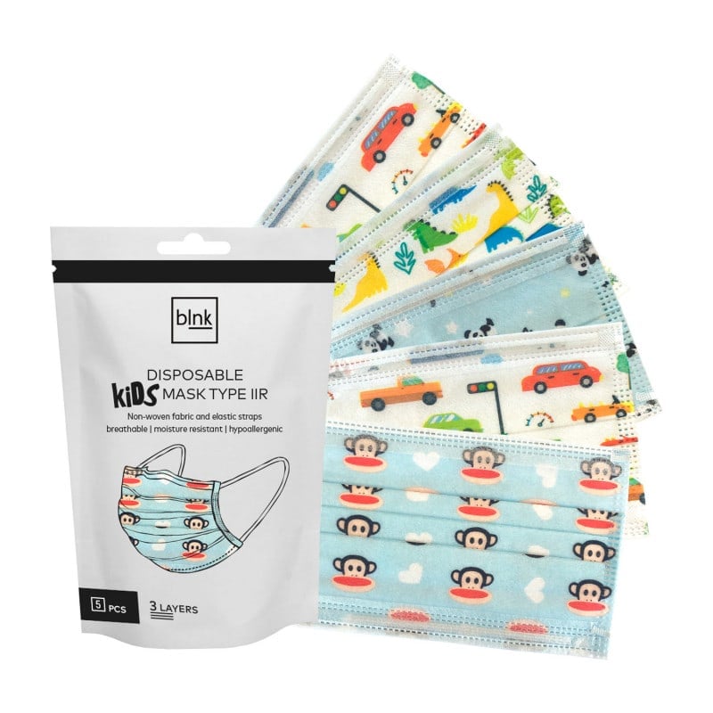 Face Mask for Children, 5 PCS Pink Panda