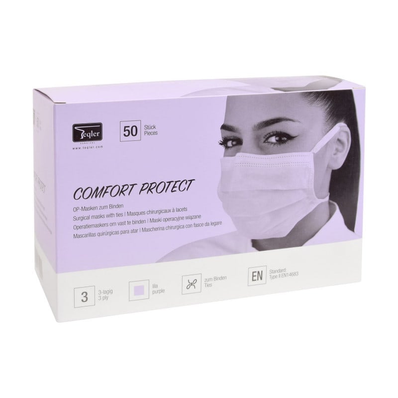 Surgical Mask, 3-ply purple