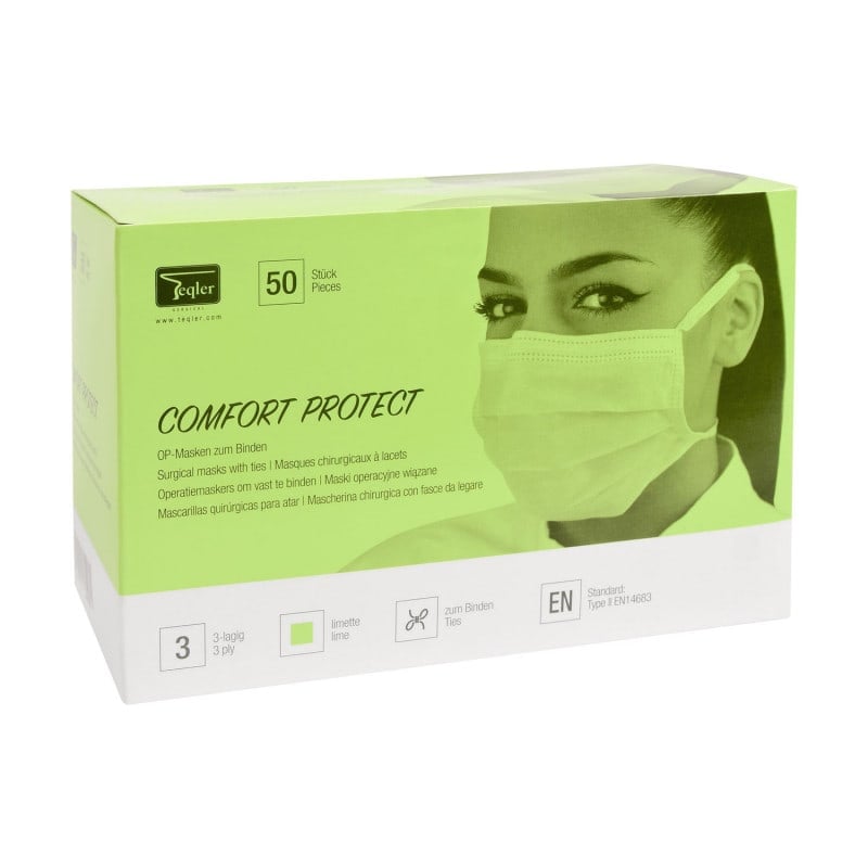 Surgical Mask, 3-ply lime
