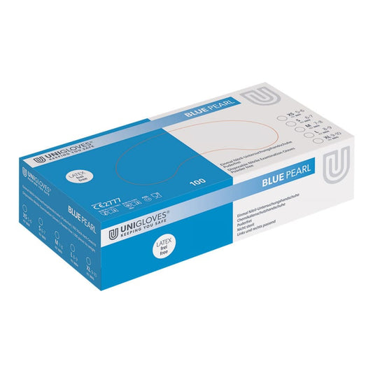 Unigloves Pearl Nitrile Gloves blue | L