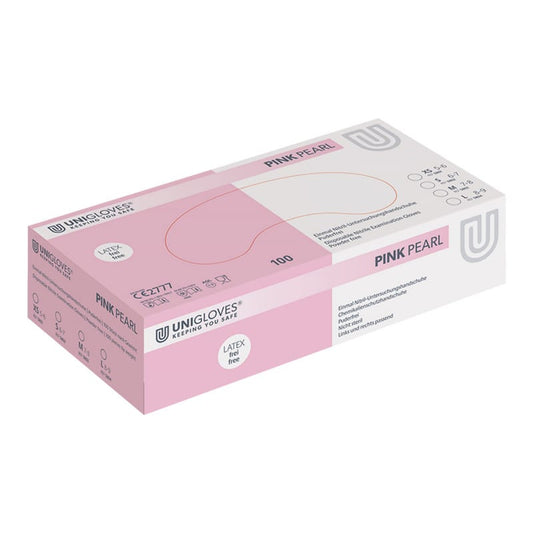Unigloves Pearl Nitrile Gloves pink | L