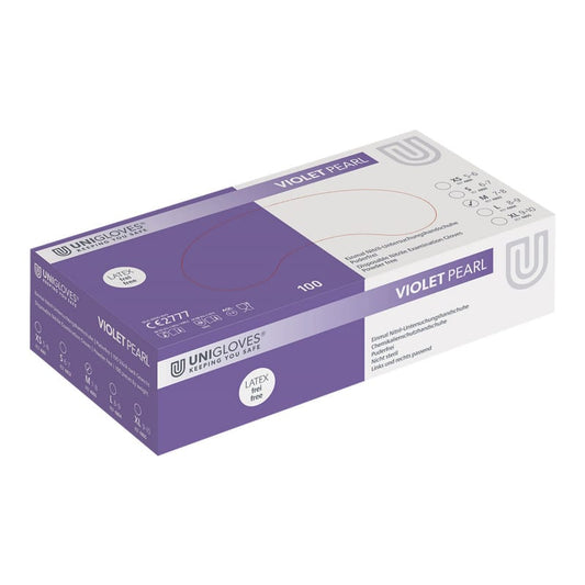 Unigloves Pearl Nitrile Gloves violet | L
