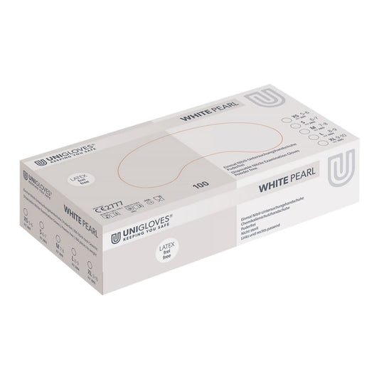 Unigloves Pearl Nitrile Gloves white | XS