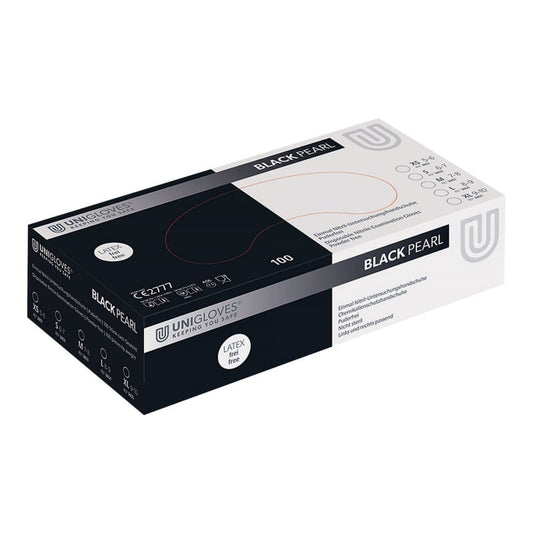 Unigloves Pearl Nitrile Gloves black | L