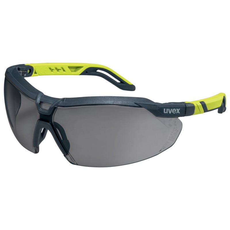 Uvex i-5 Safety Spectacles lime (grau getönte Gläser)