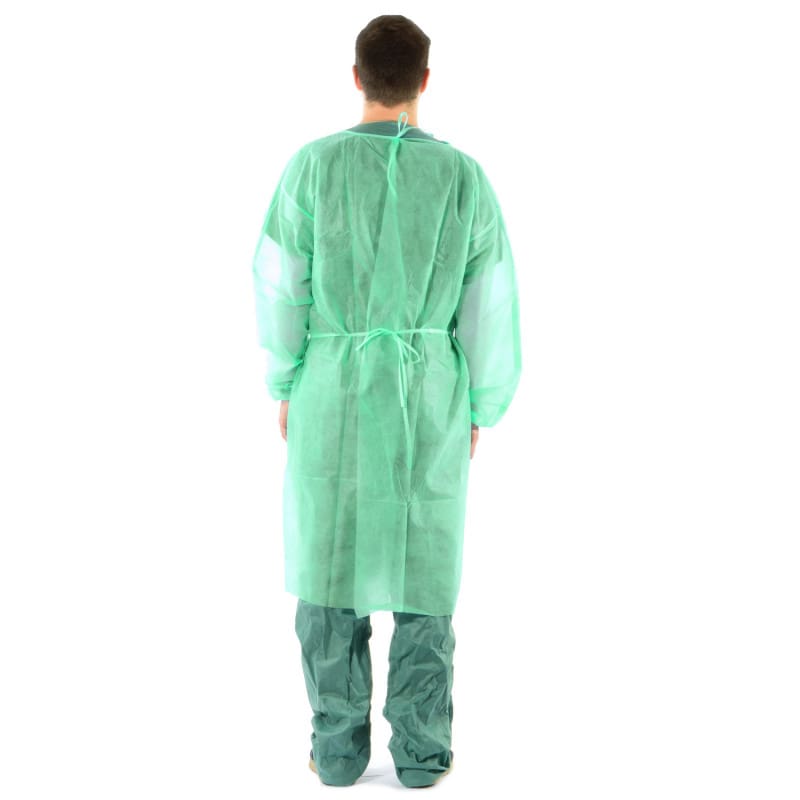 Disposable Gown made from PP Fleece green