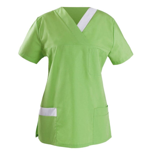 Women's Lightweight Scrub Top kiwi/light grey | XXL