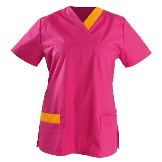 Women's Lightweight Scrub Top pink/amber | 3XL