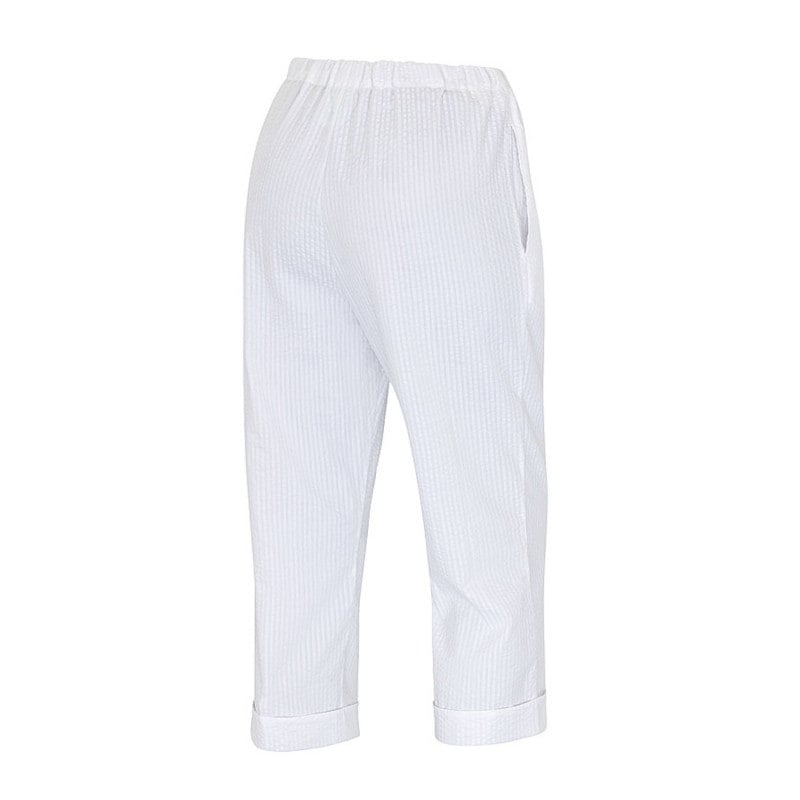 Women's Seersucker ¾ Length Trousers 46