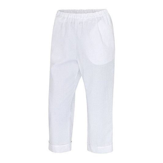 Women's Seersucker ¾ Length Trousers 36