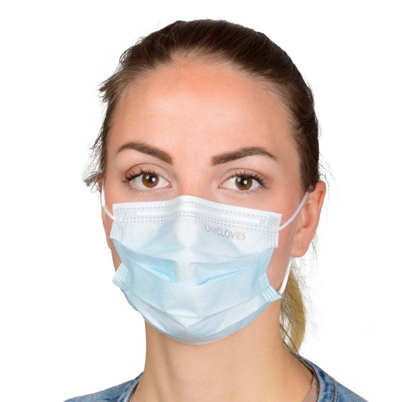 UNIGLOVES Surgical Mask small blue