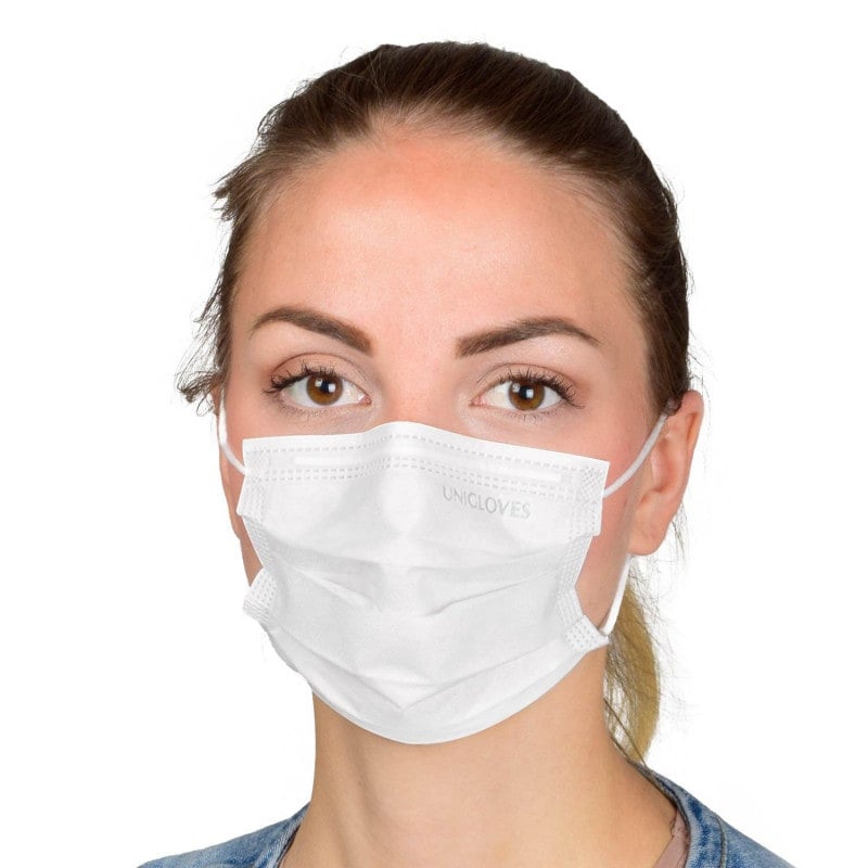 UNIGLOVES Surgical Mask small white