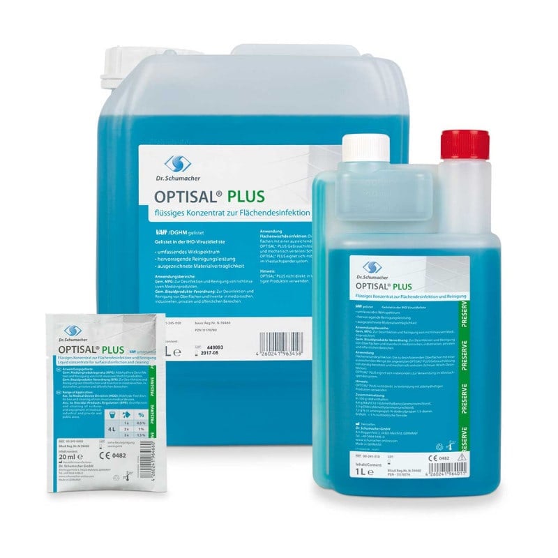 Optisal Plus Disinfectant Cleaner 10 x 20 ml Pouch