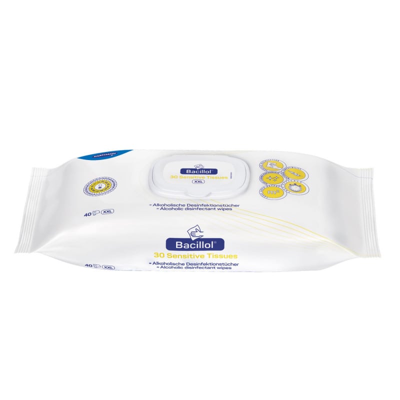 Bacillol 30 Sensitive Tissues, Flowpack 40 XXL-Wipes (25 x 38 cm)
