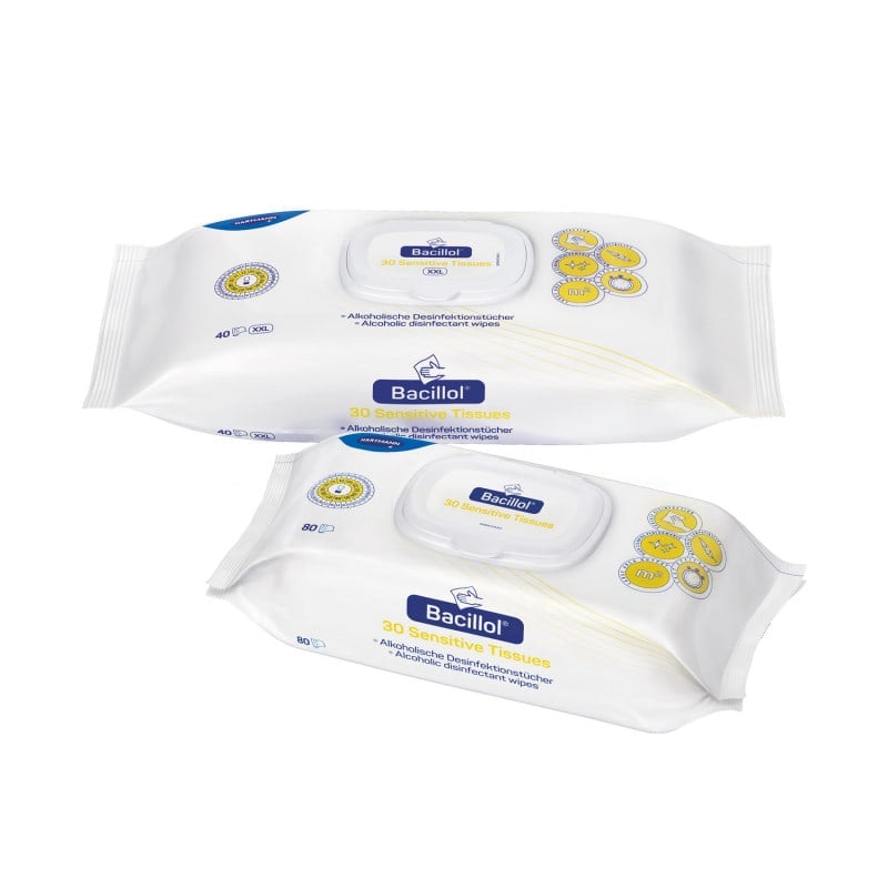 Bacillol 30 Sensitive Tissues, Flowpack 40 XXL-Wipes (25 x 38 cm)