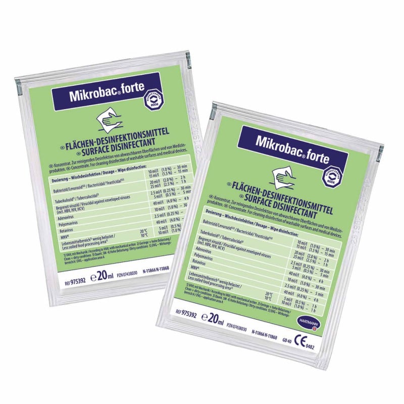 Mikrobac® forte Surface Disinfectant 250 x 20 ml bag