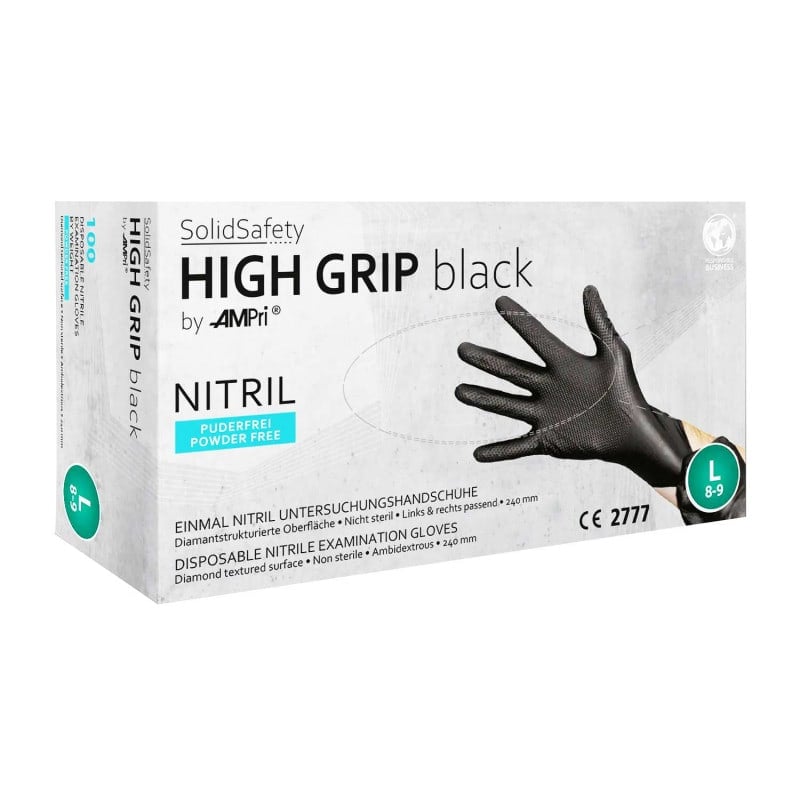 High Grip Nitrile Gloves M