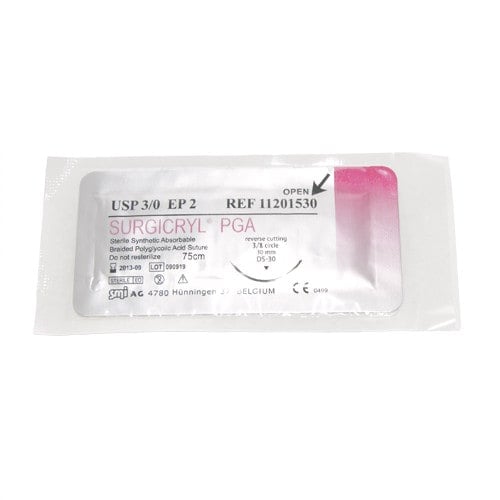 Surgicryl purple DS 16, 1.0 (5/0), 75 cm