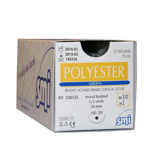 Polyester green HS 17, 4/0, 75cm