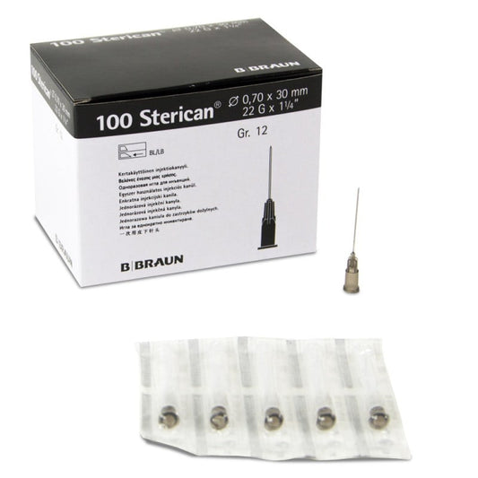 Disposable Sterican Cannulas 22G, 0.70 x 30 mm, black