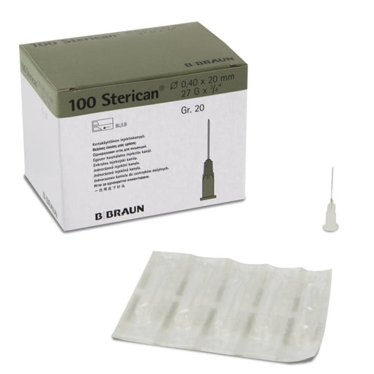 Disposable Sterican Cannulas 27G, 0.40 x 20 mm, grey