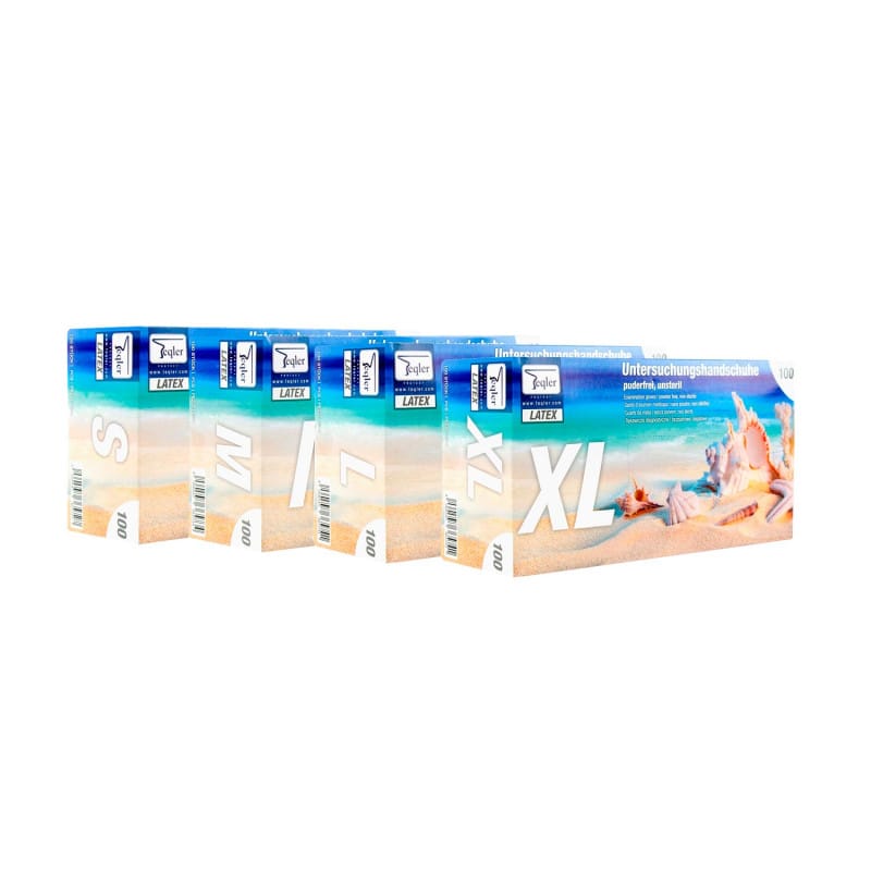Teqler Latex Examination Gloves, Powder Free L