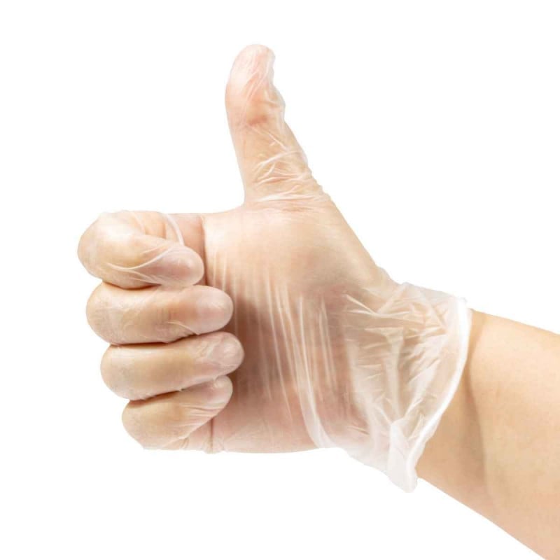 Teqler Vinyl Examination Gloves, Powder-free Size S