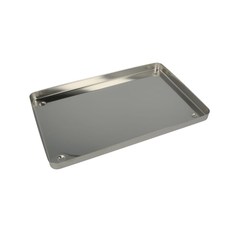 Tray base without perforations