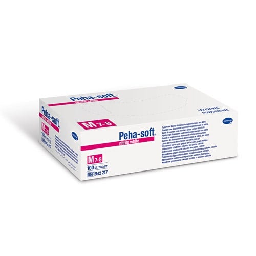 Peha-soft Nitrile White Gloves XS