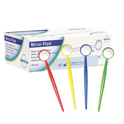 Disposable Dental Mirror, 100 pcs Colour: mixed colours
