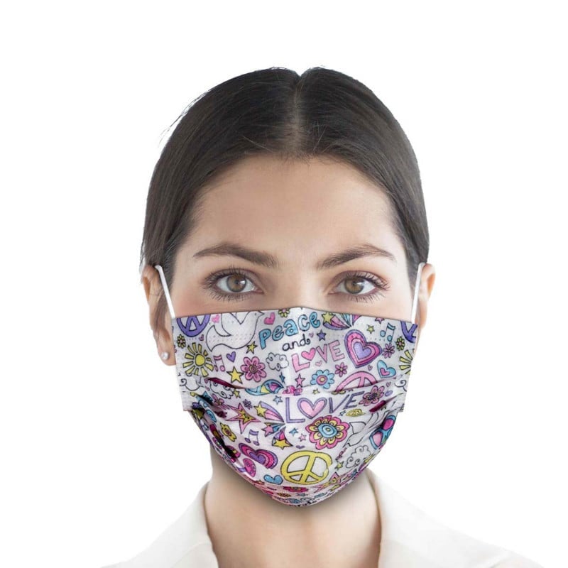 Teqler Surgical Masks with Design peace