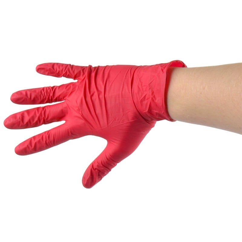 Unigloves Pearl Nitrile Gloves red | M