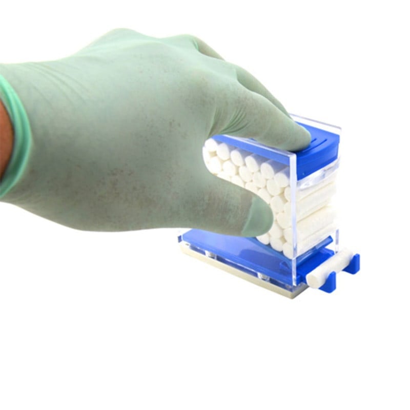 Cotton Roll Dispenser blue